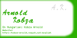 arnold kobza business card